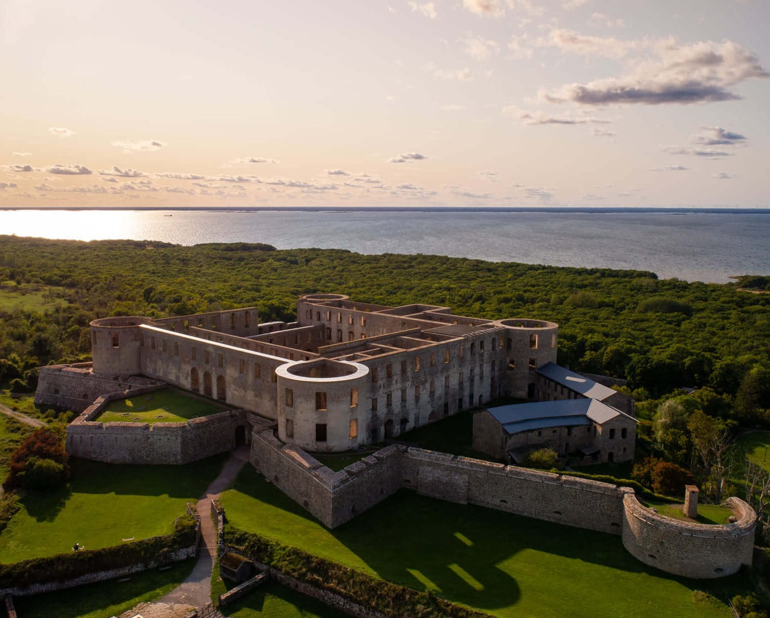 Drönarbild på Borgholms Slott